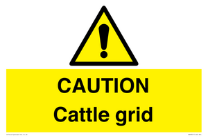 CAUTION Cattle grid
